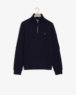 Gant miesten college, SHIELD HALF ZIP Tummansininen