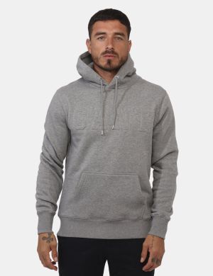 Gant miesten collegehuppari, EMBOSSWED SWEAT HOODIE Keskiharmaa