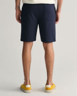 Gant miesten collegeshortsit, REG SHIELD SWEAT SHORTS Tummansininen