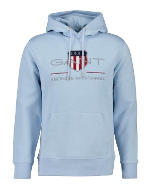 Gant Miesten Huppari, REG ARCHIVE SHIELD HOODIE Vaaleansininen