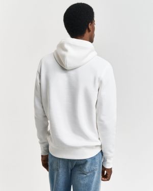 Gant miesten huppari, REG ARCHIVE SHIELD HOODIE Valkoinen