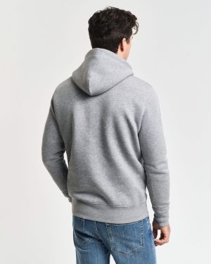 Gant miesten huppari,  REG SHIELD HOODIE Keskiharmaa