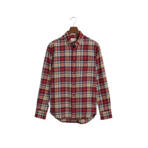 Gant miesten kauluspaita, REG FLANNEL CHECK SHIRT Punainen Ruutu