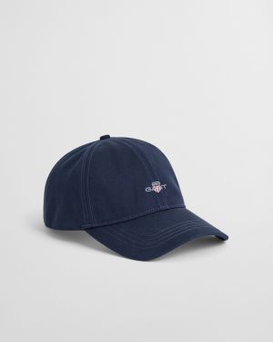 Gant miesten lippis, SHIELD COTTON TWILL CAP Tummansininen