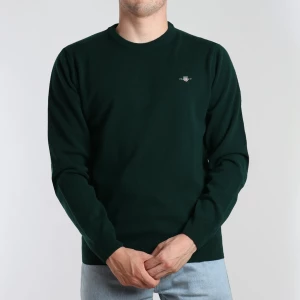 Gant Miesten Neulepaita, SUPERFINE LAMBSWOOL C-NECK Vihreä