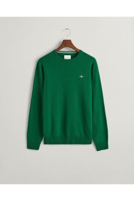 Gant Miesten Neulepaita, SUPERFINE LAMBSWOOL C-NECK Vihreä