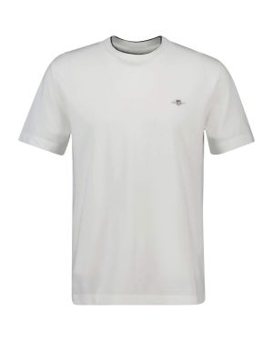 Gant miesten pikee, PIQUE SS T-SHIRT Valkoinen