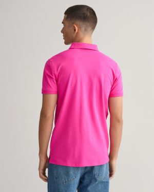 Gant Miesten Pikeepaita, Contrast Collar Pinkki