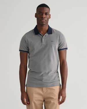 Gant Miesten Pikeepaita, K FOUR COLOR OXFORD PIKEE Musta