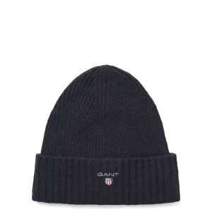 Gant Miesten Pipo, Wool Lined Beanie Musta