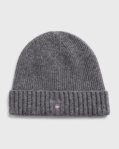 Gant Miesten Pipo, Wool Lined Beanie Tummanharmaa