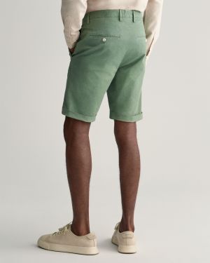 Gant miesten shortsit, SLIM SUN FADED Vihreä