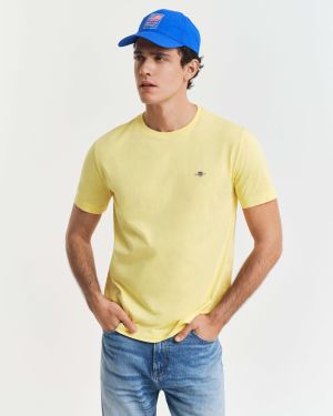 Gant miesten t-paita, REG SHIELD SS T-SHIRT Keltainen