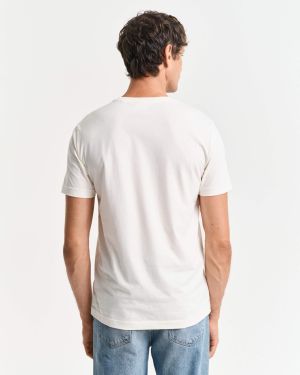 Gant miesten t-paita, SEASONAL GRAPHIC T-SHIRT Luonnonvalkoinen