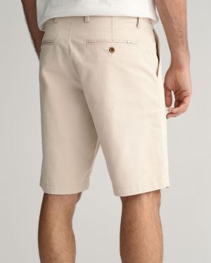 Gant miesten tvillishortsit, RELAXED TWILL SHORTS Beige