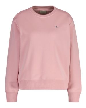 Gant Naisten Collegepaita, SHIELD C-NECK SWEAT Vaaleanpunainen