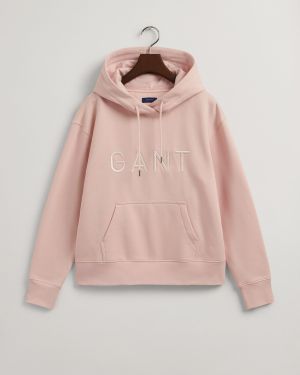 Gant Naisten Huppari, GANT TONAL HOODIE Vaaleanpunainen