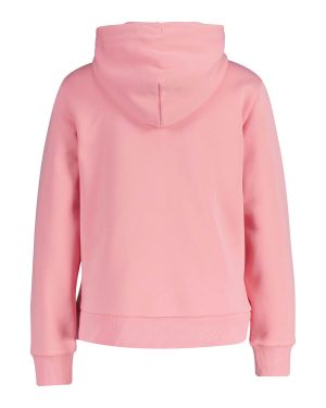 Gant Naisten Huppari TONAL ARCHIVE SHIELD ZIP HOODIE Vaaleanpunainen