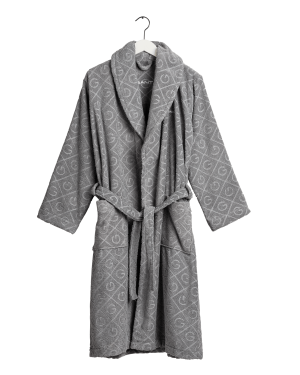 Gant Naisten Kylpytakki, Organic Premium Robe Keskiharmaa