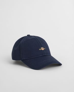 Gant naisten lippis, SHIELD COTTON TWILL CAP Tummansininen