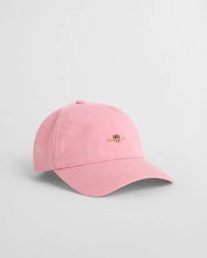 Gant naisten lippis, SHIELD COTTON TWILL CAP Vaaleanpunainen