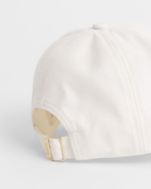 Gant naisten lippis, SHIELD COTTON TWILL CAP Valkoinen