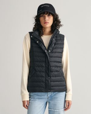 Gant Naisten Liivi, LIGHT DOWN VEST Musta