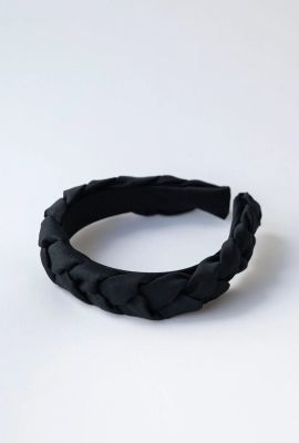 Gauhar Helsinki hiuspanta, HEADBAND HELSINKI ATELIER BRAIDED BLACK Musta