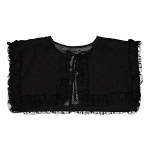 Gauhar Helsinki Kaulus, TULLE DETAIL COLLAR Musta