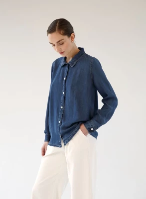 Gauhar naisten farkkupaita, DENIM SHIRT Indigo