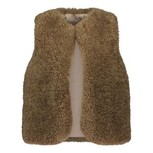 Gauhar Naisten Liivi, FAUX FUR VEST TAUPE Hiekka