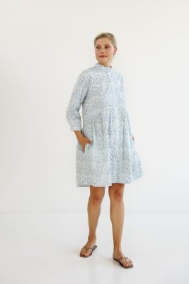 Gauhar naisten mekko, SHIRT DRESS PRINT SKY Sininen Kuosi