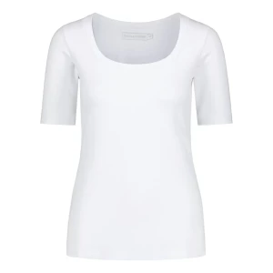 Gauhar naisten paita, SQUARE NECKLINE T-SHIRT WHITE Valkoinen