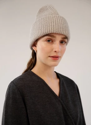 Gauhar naisten pipo, MERINO BEANIE CLOUD Hiekka