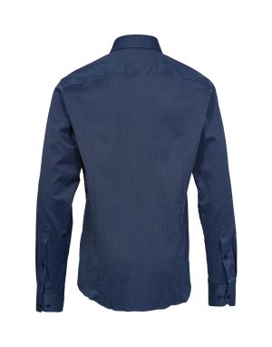 Gino marcello Miesten Kauluspaita, K SHIRT L/S MODERN FIT Sininen Kuosi