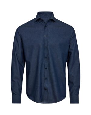 Gino marcello Miesten Kauluspaita, K SHIRT L/S MODERN FIT Tummansininen