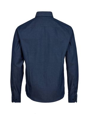 Gino marcello Miesten Kauluspaita, K SHIRT L/S MODERN FIT Tummansininen