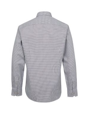 Gino marcello Miesten Kauluspaita, K SHIRT L/S MODERN FIT Valkopohjainen Kuosi