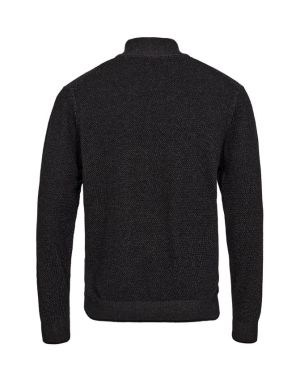 Gino marcello Miesten Neulepusero, K HALF ZIP MODERN FIT Musta