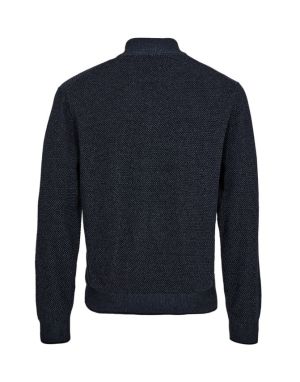 Gino marcello Miesten Neulepusero, K HALF ZIP MODERN FIT Tummansininen