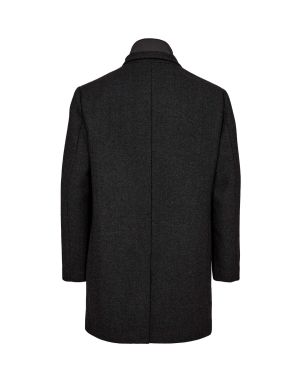 Gino marcello Miesten Villakangastakki, K GINO MARCELLO WOOL COAT Harmaa Kuosi