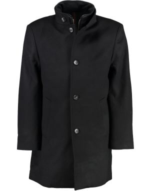 Gino marcello Miesten Villakangastakki, K GINO MARCELLO WOOL COAT Musta