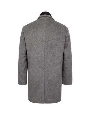 Gino marcello Miesten Villakangastakki, K GINO MARCELLO WOOL COAT Vaaleanharmaa