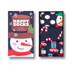 Happy Socks miesten sukat, 3-PACK HOLIDAY NAVY GIFT SET Sininen Kuosi