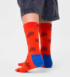 Happy Socks Miesten Sukat BIKE SOCK Punainen Kuosi