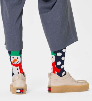 Happy Socks Miesten Sukat JUMBO SNOWMAN Sininen Kuosi