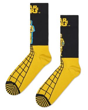 Happy Socks Miesten Sukat, STAR WARS C-3PO SOCK Keltainen Kuosi