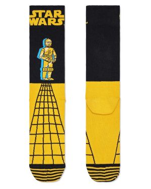 Happy Socks Miesten Sukat, STAR WARS C-3PO SOCK Keltainen Kuosi