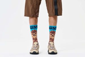 Happy Socks Miesten Sukat, Star Wars Chewbacca Sock Keskiruskea