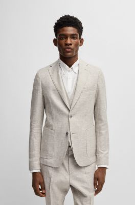 Hugo Boss miesten bleiseri, C-HANRY LINEN WOOL BLAZER Beige